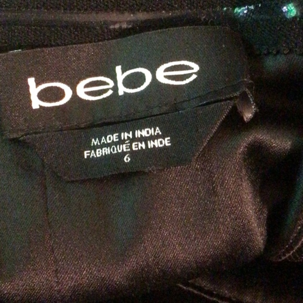 BEBE STRAPLESS BLACK/SILVER DRESS - Picture 16 of 16